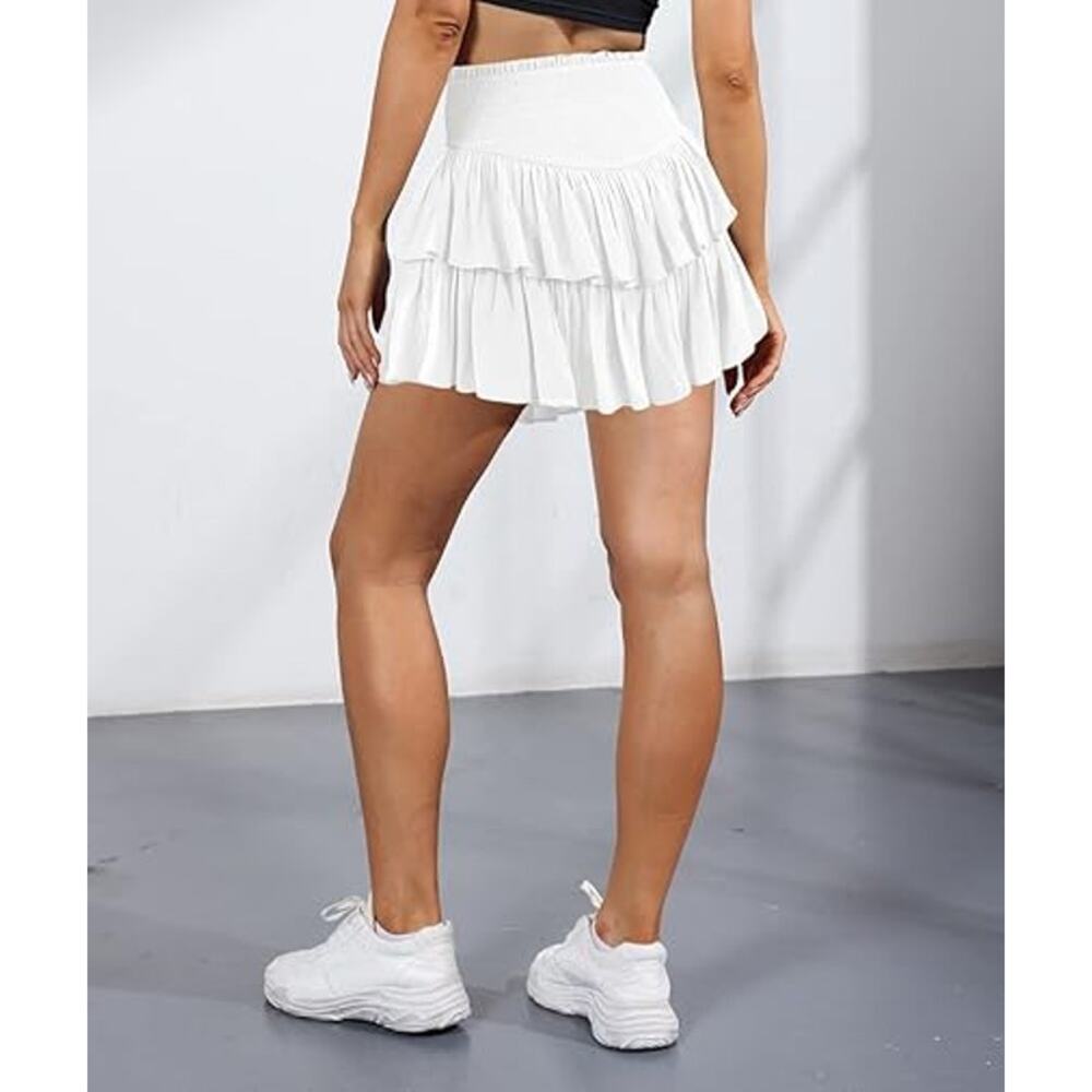Chaser White Ruffled Mini Skirt - Picture 9 of 9